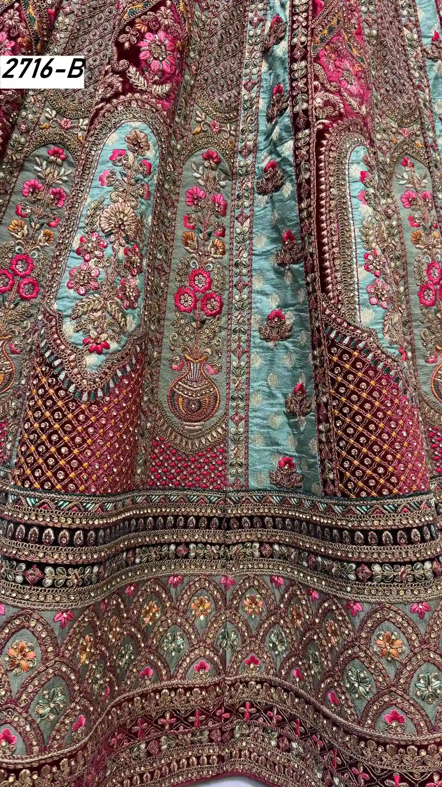 Anjani Art 2716A To 2716C Velvet Wholesale Lehenga Catalog — Wholesale Lehenga, MPA wholesale from Surat — view 8